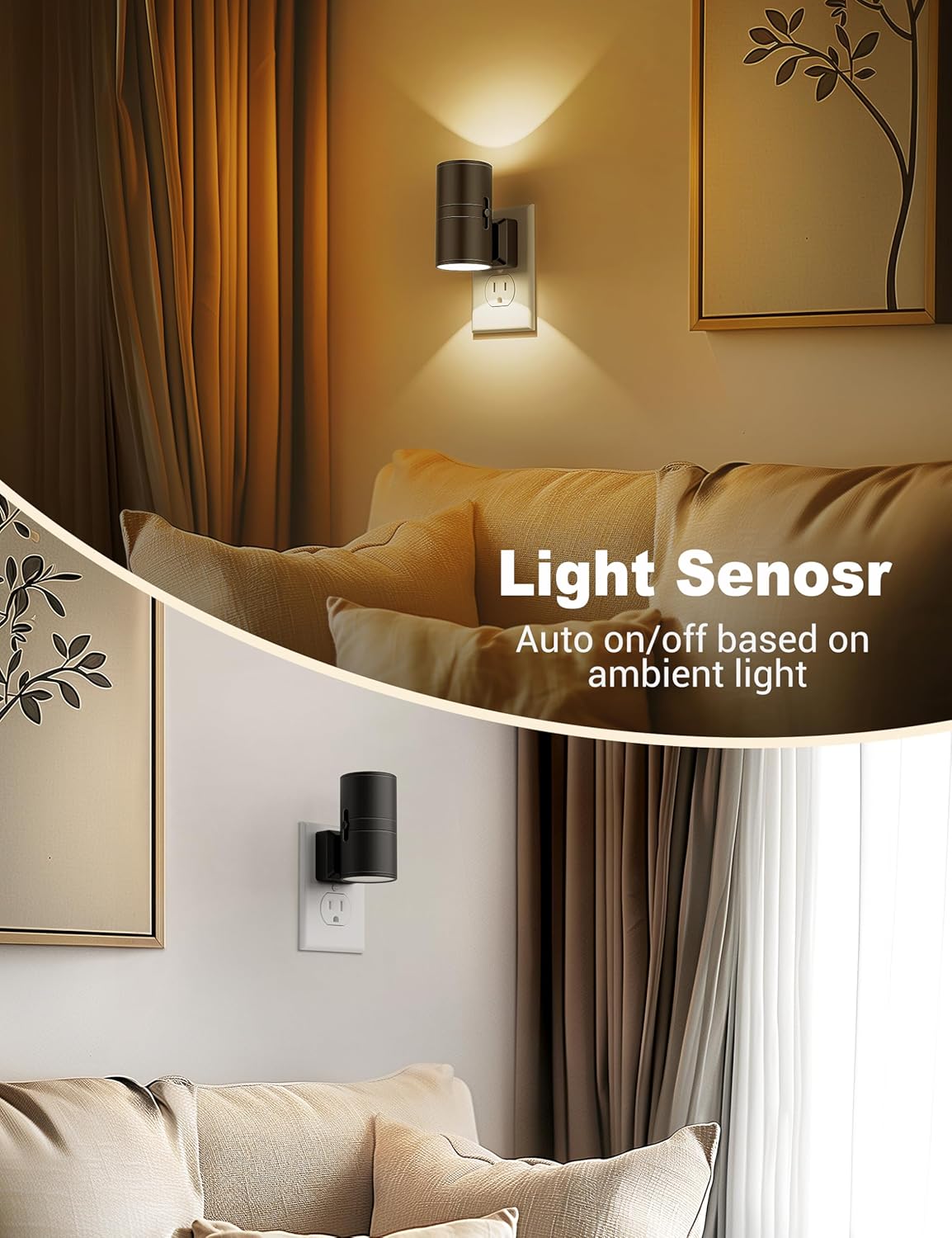 Emeja | Plug-In LED Nachtlampje met Dusk-to-Dawn Sensor