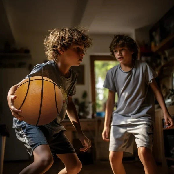Emeja | Professionele Stille Basketbal | Geluidsvrije Schuimtechnologie | Hoogwaardige Binnen Trainingsbal | Optimale Stuiter | Veilig & Buurtvriendelijk