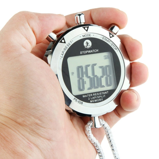 Emeja | PS528 Metalen Stopwatch Professionele Chronograaf Handheld Digitale LCD Sport Teller Timer met Band