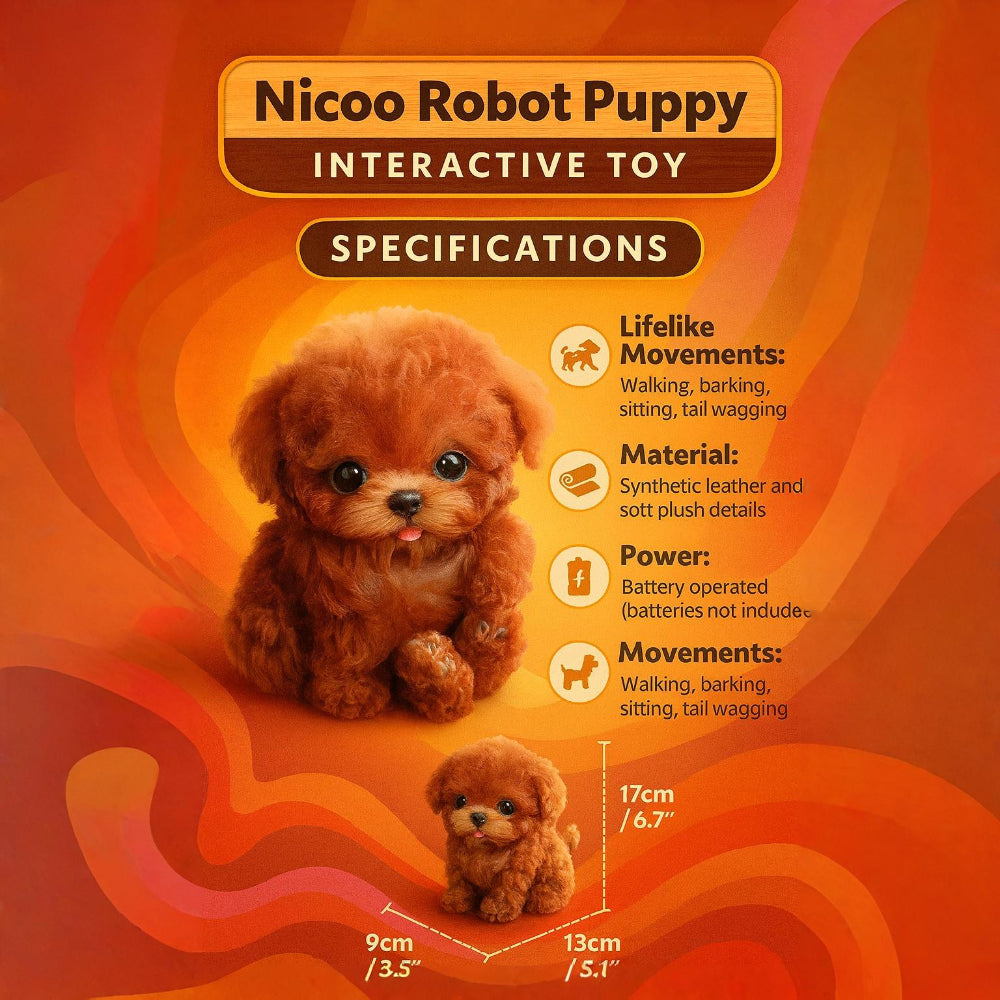 Emeja | Robot Puppy Speelgoed | Loopt, Blaft en Reageert