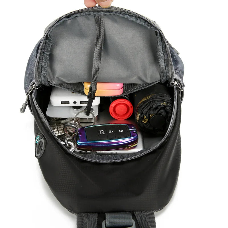 Emeja | SecurePack | Diefstalbestendige Waterdichte Schouderrugzak met Meerdere Vakken – Lichtgewicht Crossbody Reisbag