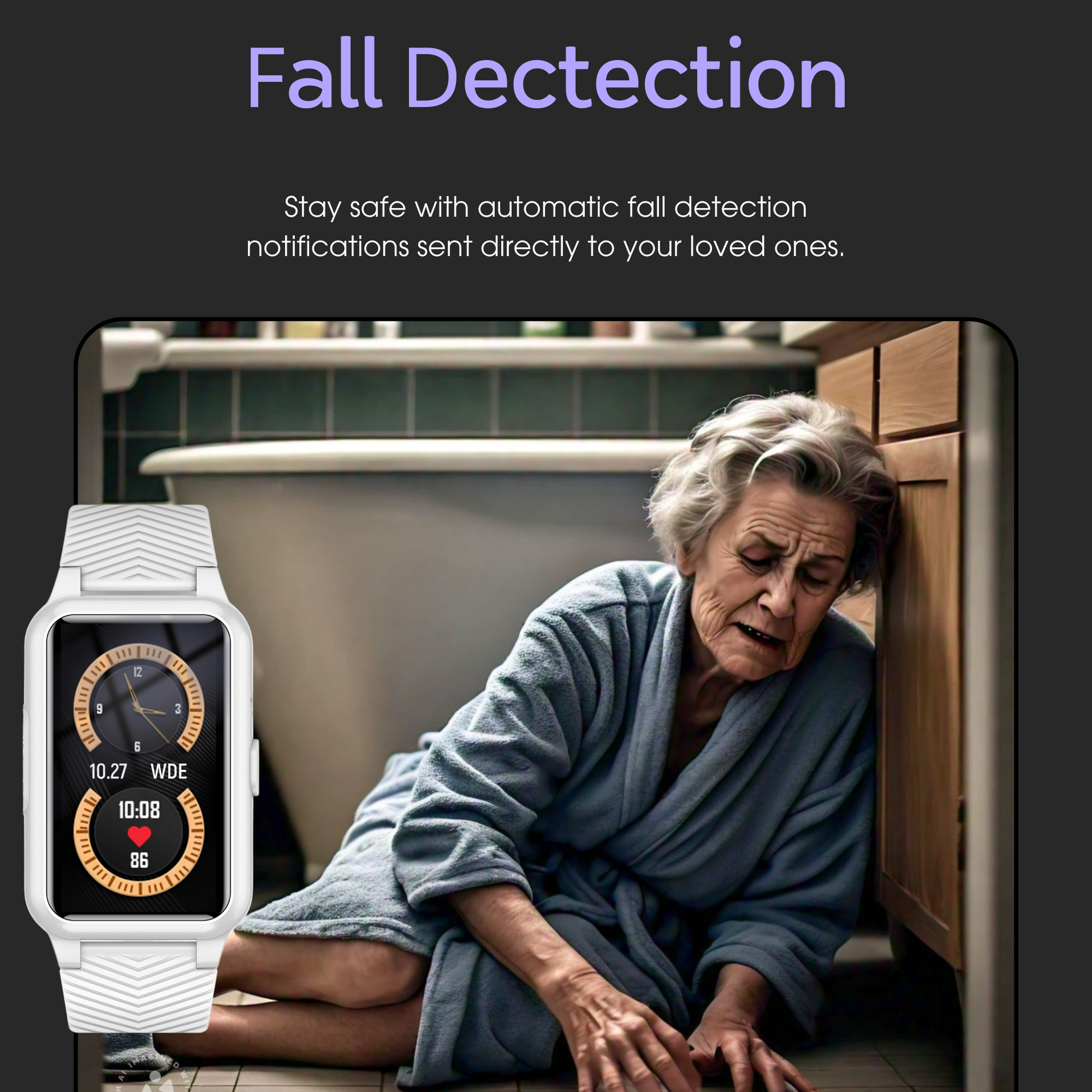 Emeja | Senioren Veiligheidswatch met Valdetectie en GPS – Slimme Zorg Smartwatch