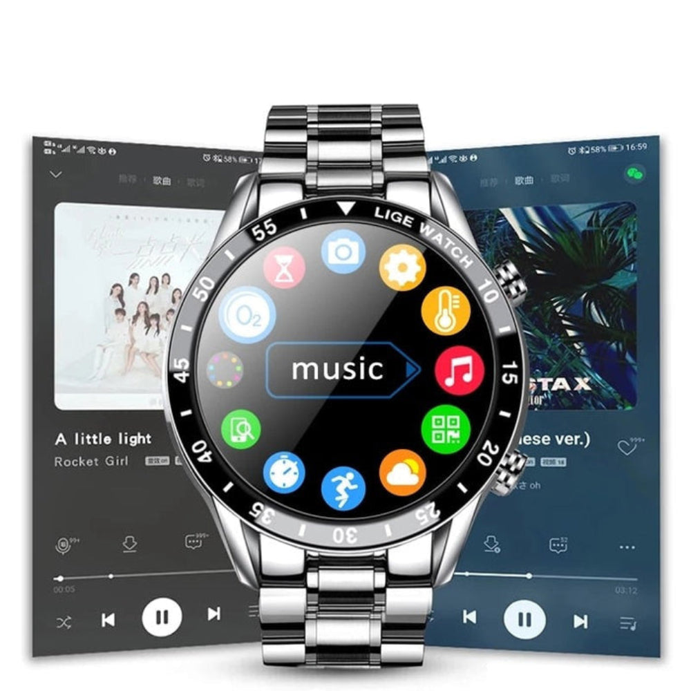Emeja | Smartwatch in RVS Moderne Gezondheidsmonitor