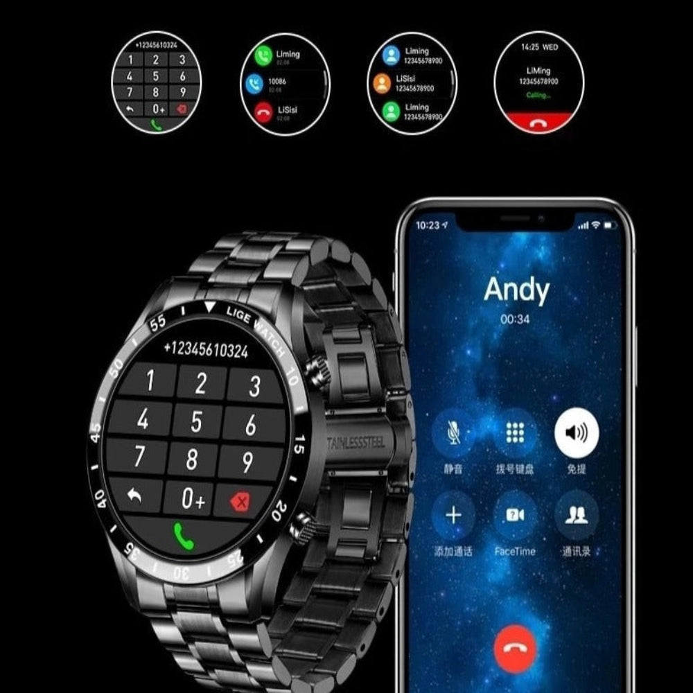 Emeja | Smartwatch in RVS Moderne Gezondheidsmonitor