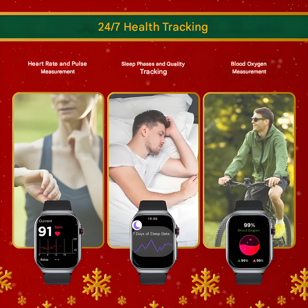 Emeja | Smartwatch met Touchscreen Display & Gezondheidsmonitoring