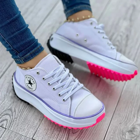Emeja Sneaker Dames Dikke Zool Veters
