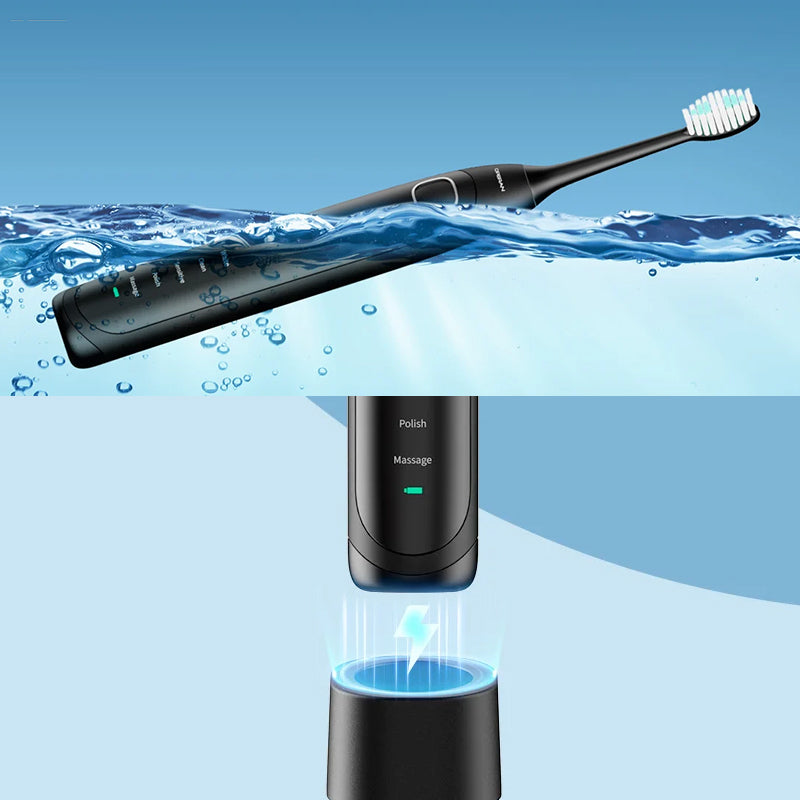 Emeja | Sonic Elektrische Tandenborstel | 6 Modi & IPX7 Waterdicht | Wit, Zwart, Roze