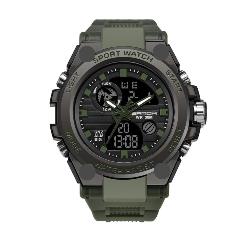 Emeja | Sportieve Dubbele Weergavemodus Multifunctionele Waterdichte Luminous Herenhorloge
