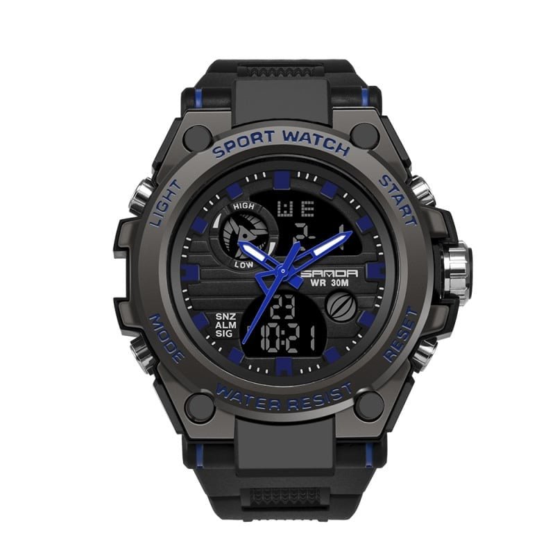 Emeja | Sportieve Dubbele Weergavemodus Multifunctionele Waterdichte Luminous Herenhorloge
