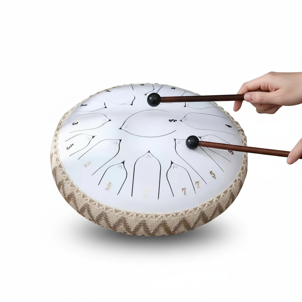 Emeja | Stalen Tong Drum | Precisietuning in C Groot | Harmonic Overtone Resonantie | Inclusief Mallets & Accessoires | Voor Meditatie & Geluidstherapie