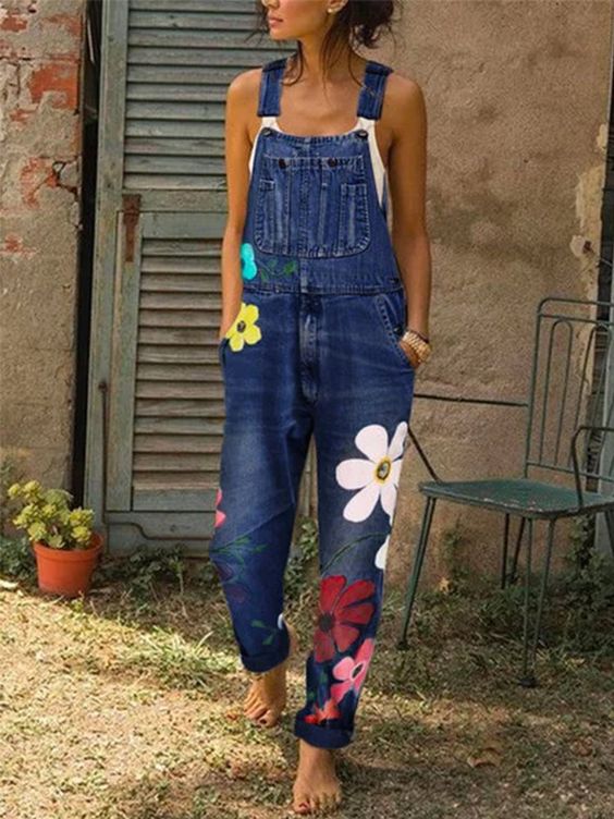 Emeja-Stijl | Mouwloze Denim Overall