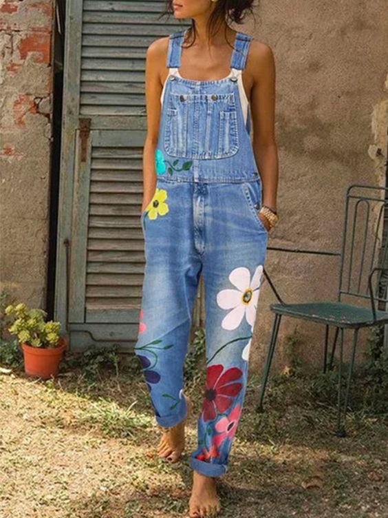 Emeja-Stijl | Mouwloze Denim Overall