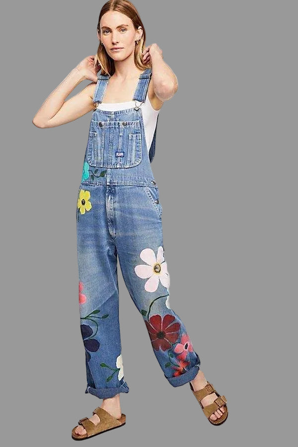 Emeja-Stijl | Mouwloze Denim Overall