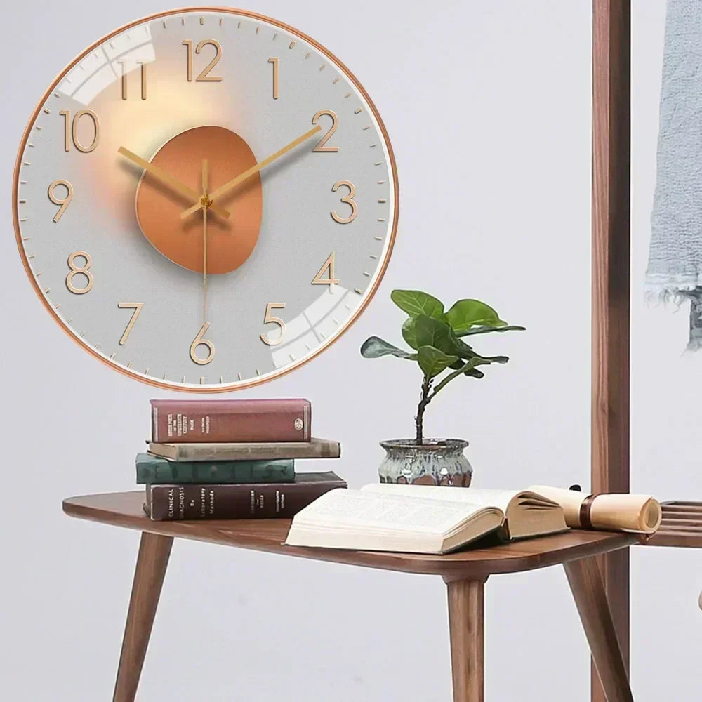 Emeja | Stille Klassieke Wandklok | Stil Elegante Tijdmeter voor Slaapkamer & Kantoor