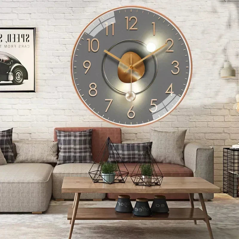 Emeja | Stille Klassieke Wandklok | Stil Elegante Tijdmeter voor Slaapkamer & Kantoor