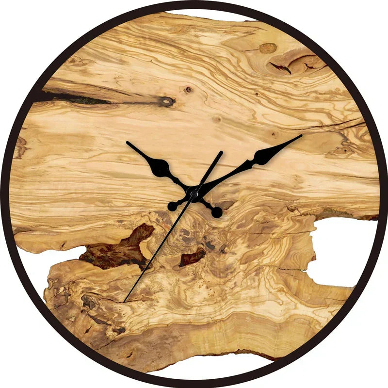 Emeja | Stille Wandklok Gemaakt van Acryl en Hout