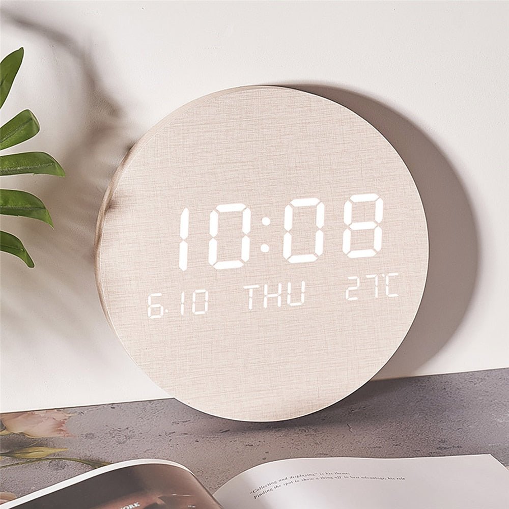 Emeja | Svenna Digitale Wandklok | Scandinavisch Minimalistisch Ontwerp