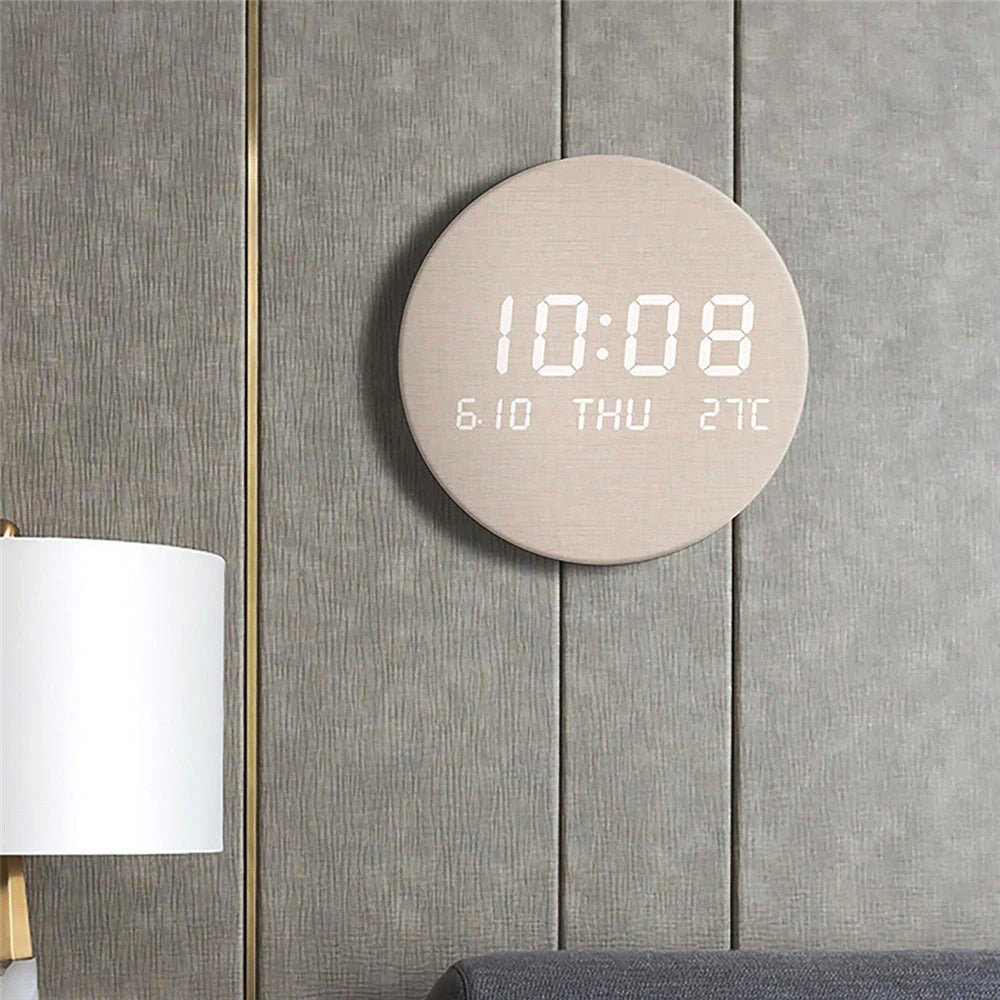 Emeja | Svenna Digitale Wandklok | Scandinavisch Minimalistisch Ontwerp