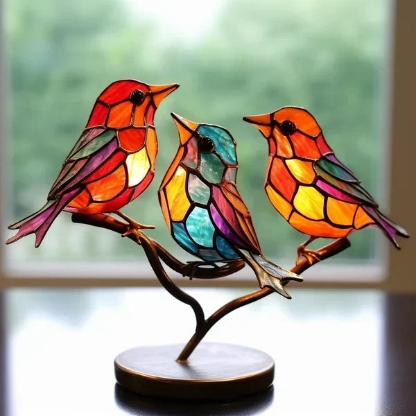 Emeja | Tafellamp | Handgemaakt Gekleurd Glas | Artistieke Decoratie