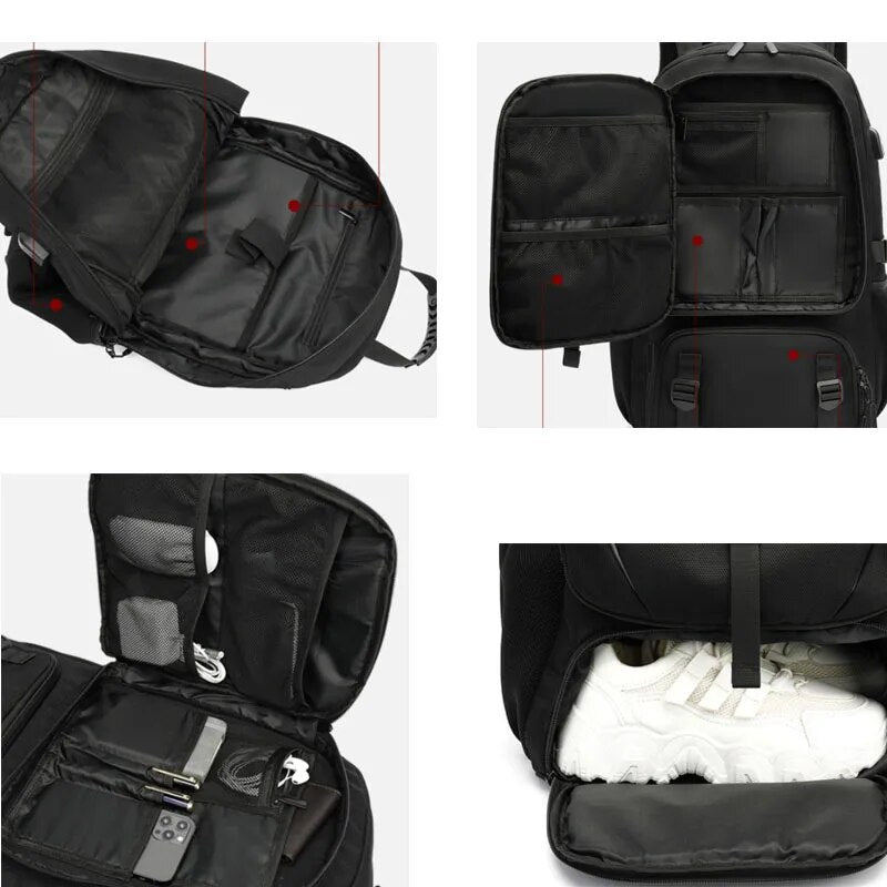 Emeja | Tech Trek Pro 50-80L – De ultieme rugzak met USB-opladen | Duurzaam en ruim
