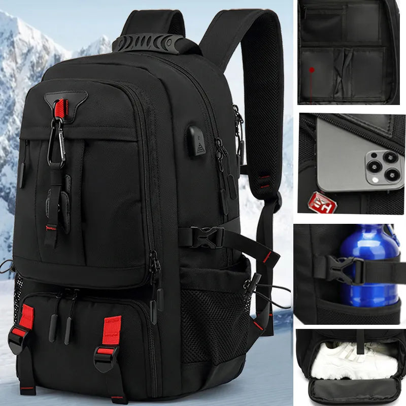 Emeja | Tech Trek Pro 50-80L – De ultieme rugzak met USB-opladen | Duurzaam en ruim