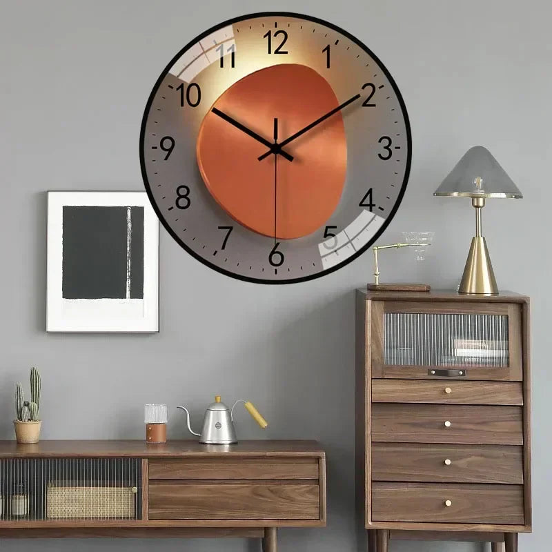 Emeja | Tijdloze Fluister™ | Stille Klassieke Wandklok | Geluidsvrij Ontwerp voor Slaapkamer & Kantoor Decor