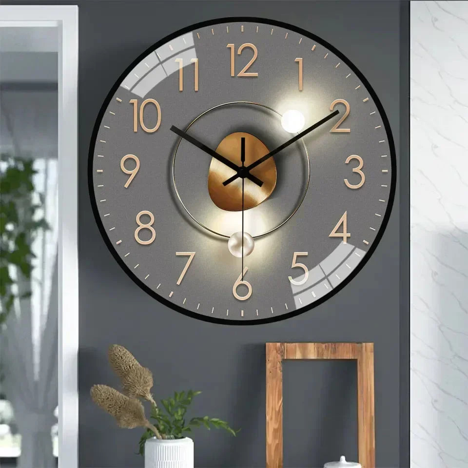 Emeja | Tijdloze Fluister™ | Stille Klassieke Wandklok | Geluidsvrij Ontwerp voor Slaapkamer & Kantoor Decor