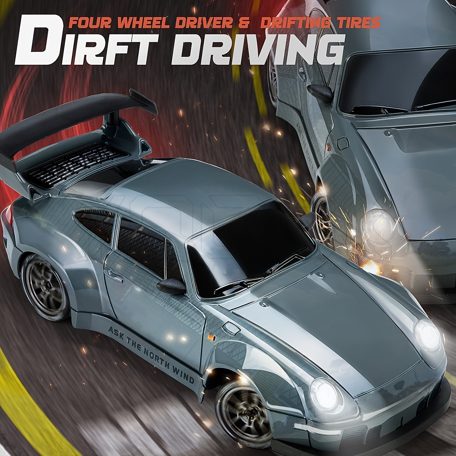 Emeja | Ultieme 1:24 RC Drift Auto met LED Wielen – Oplaadbaar 4WD Race Speelgoed
