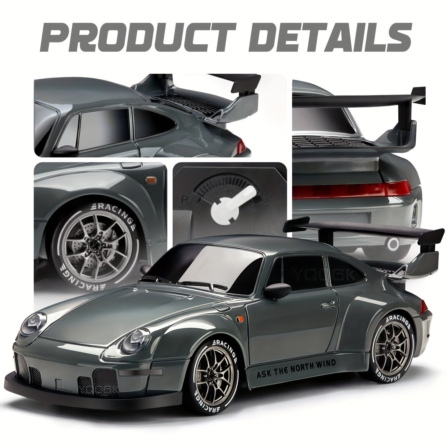 Emeja | Ultieme 1:24 RC Drift Auto met LED Wielen – Oplaadbaar 4WD Race Speelgoed