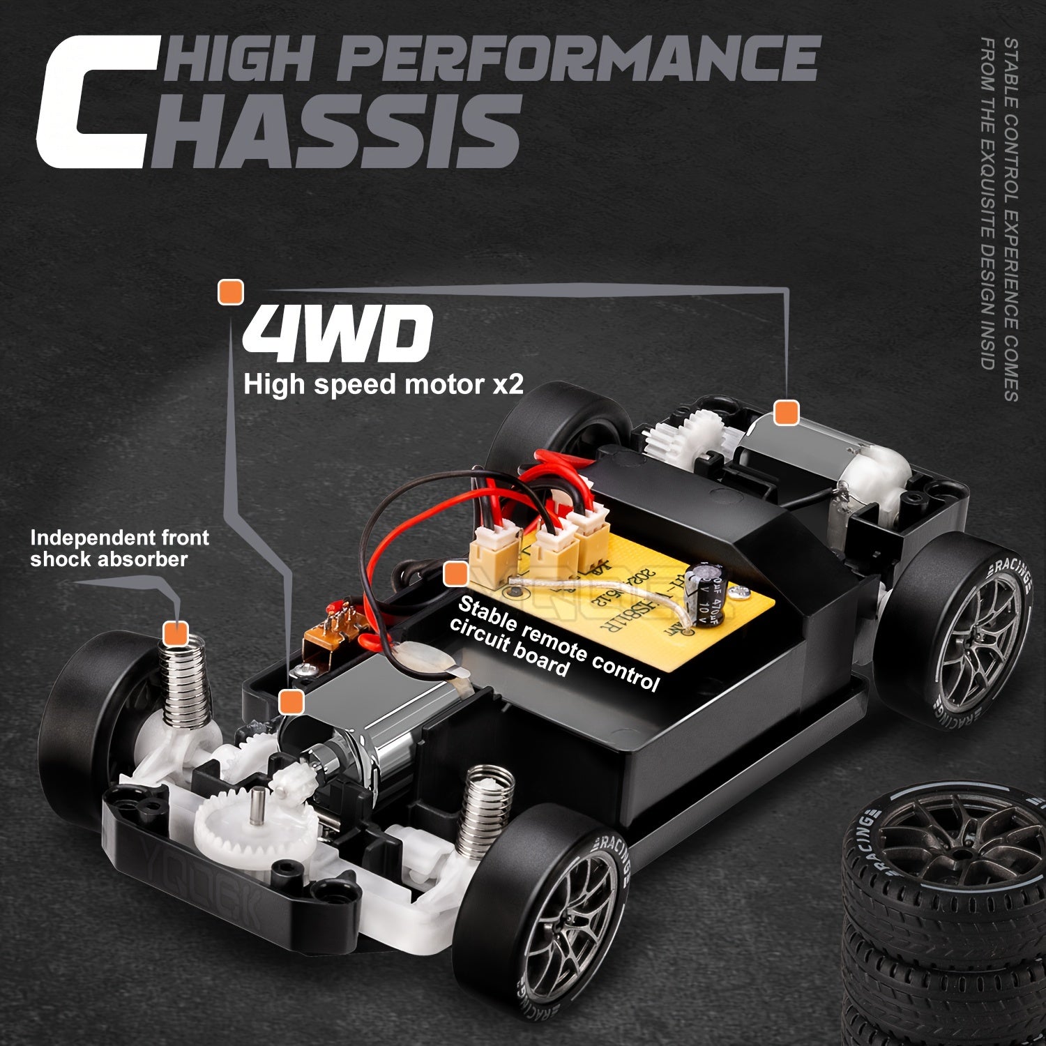 Emeja | Ultieme 1:24 RC Drift Auto met LED Wielen – Oplaadbaar 4WD Race Speelgoed