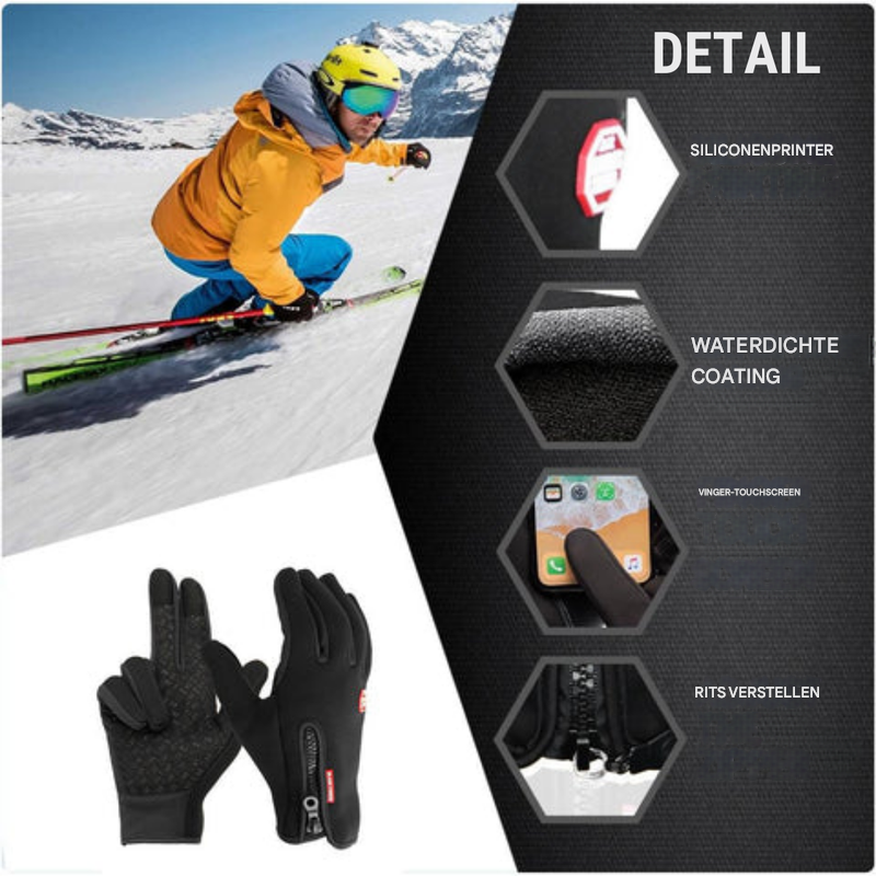 Emeja | Unisex Winter Sporthandschoenen met Grip Palm