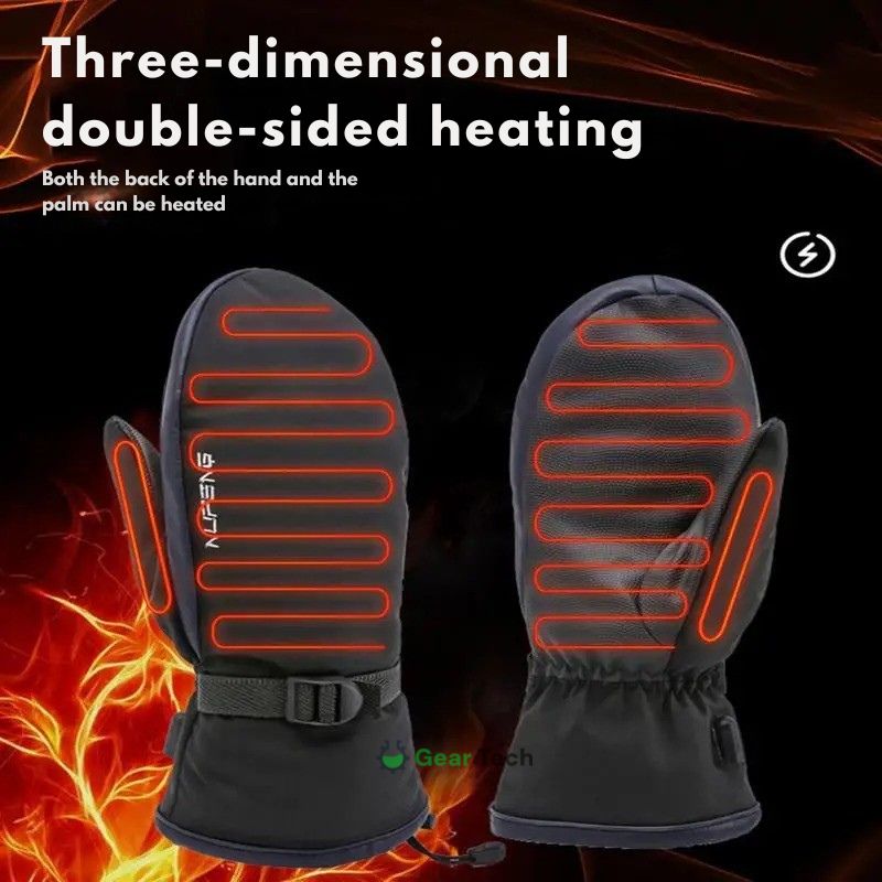 Emeja | USB Elektrische Verwarmde Handschoenen | Plug-and-Play, Dubbelzijdige Verwarming, Waterdicht Ontwerp, Geschikt voor Skiën, Wandelen en Dagelijkse Winterbescherming