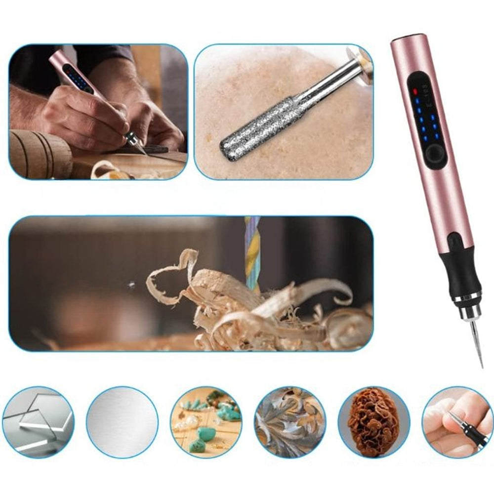 Emeja | USB Oplaadbare Grave Pen | Nauwkeurig en Stil | Metaal, Verstelbare Snelheid
