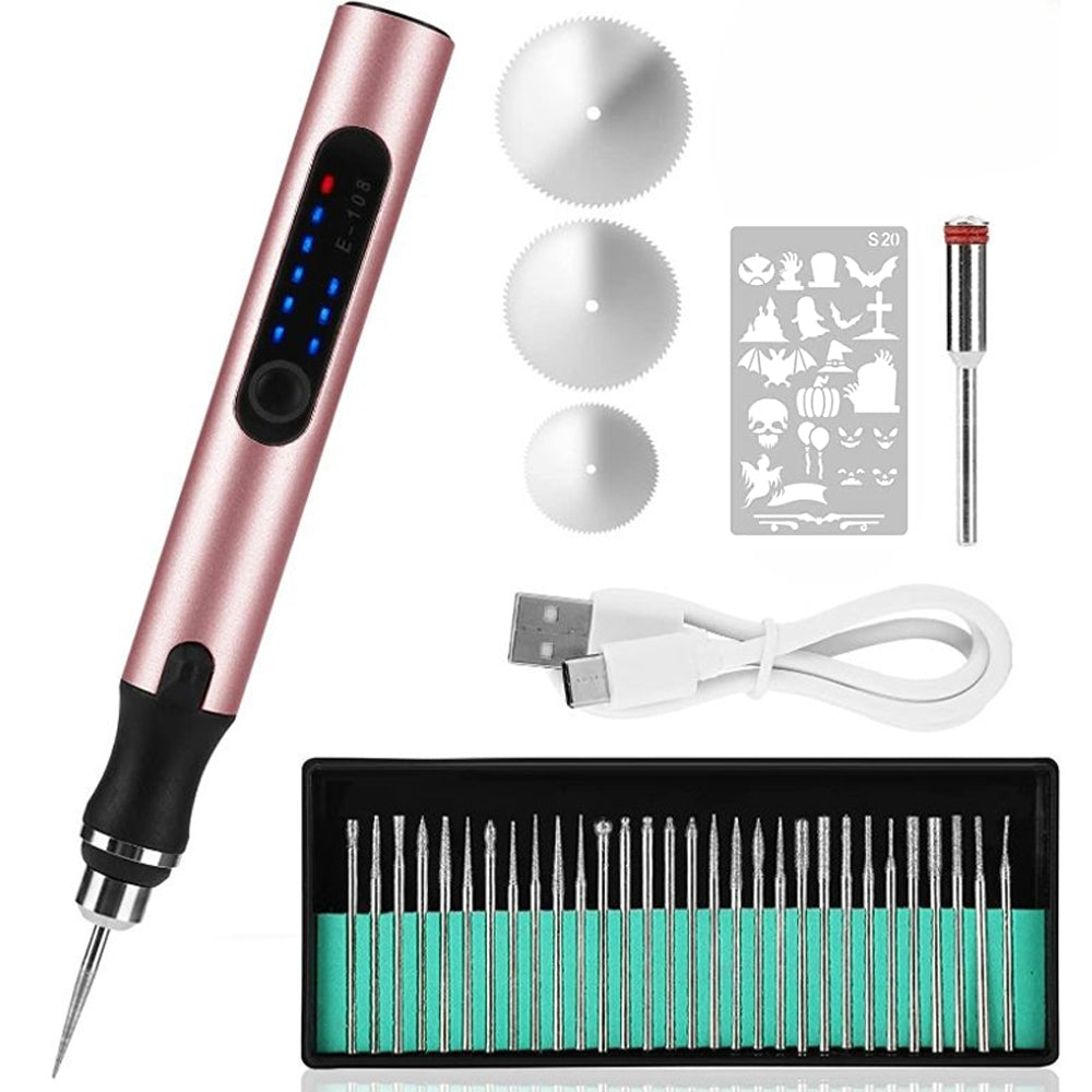 Emeja | USB Oplaadbare Grave Pen | Nauwkeurig en Stil | Metaal, Verstelbare Snelheid