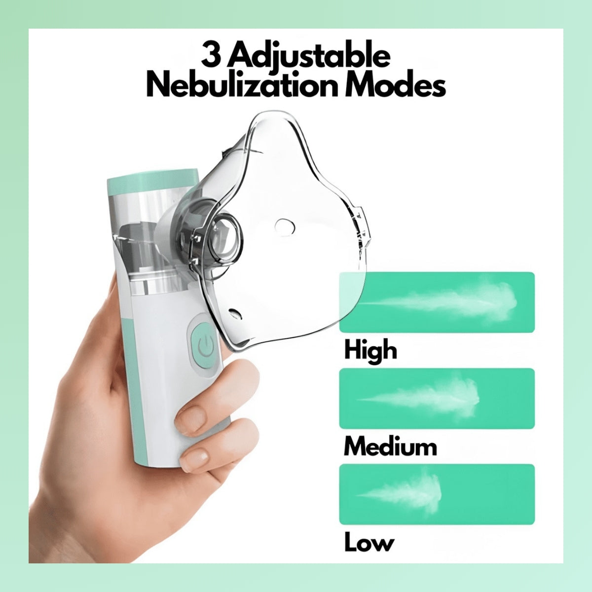 Emeja | Vernevelaar voor Astma Verlichting | Compacte Handheld Inhalator voor Thuis & Reizen