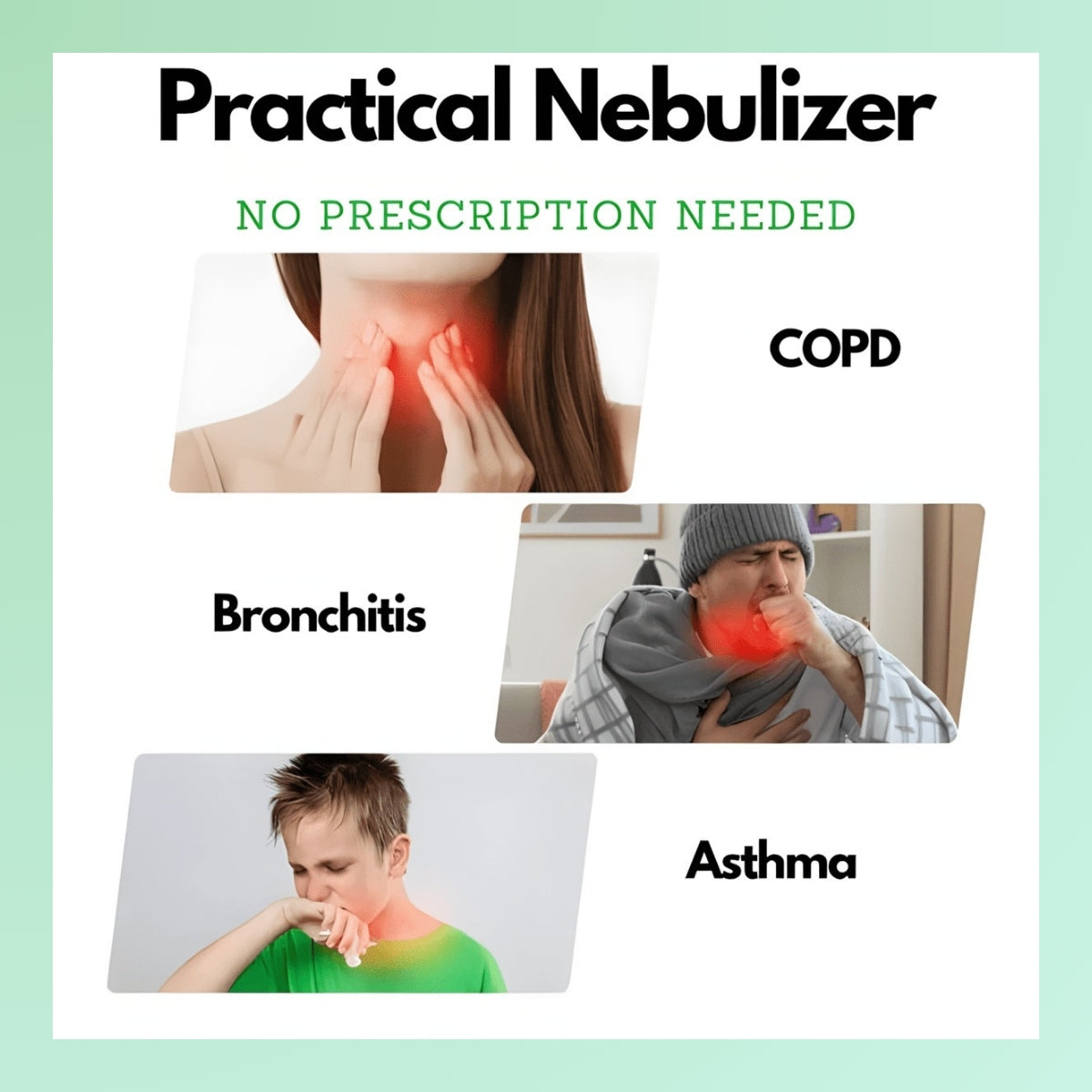 Emeja | Vernevelaar voor Astma Verlichting | Compacte Handheld Inhalator voor Thuis & Reizen