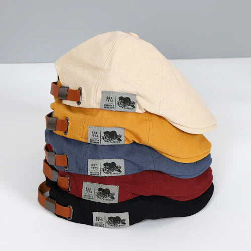 Emeja | Verstelbare Flat Cap voor Mannen met Leren Band