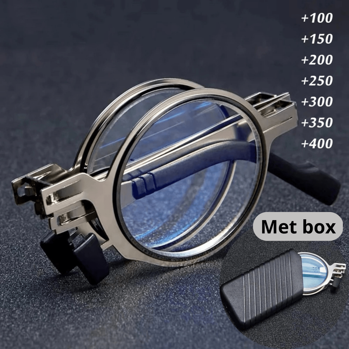 Emeja | VisionFold Compact Vouwbril – Ultra Licht, Duurzame Leesbril met Flexibele Krasbestendige Lensen
