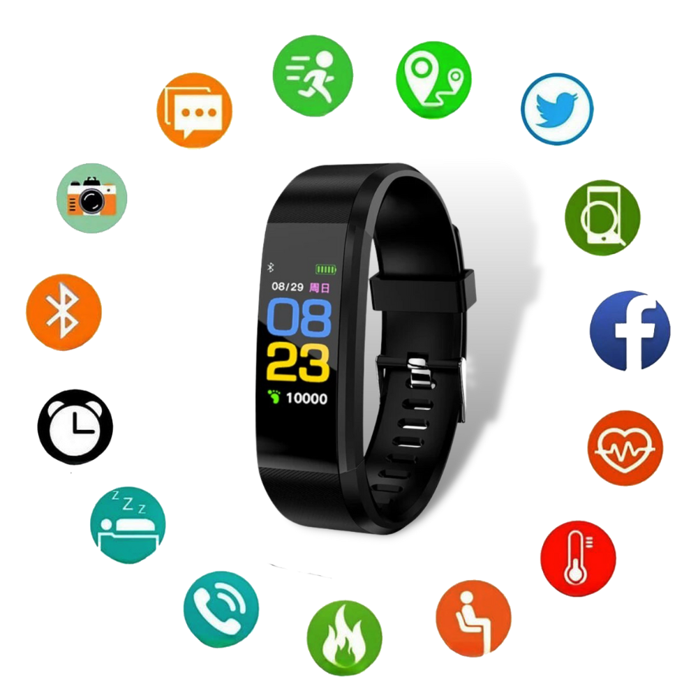 Emeja | VitaWatch | Senior Smartwatch met Gezondheidsmonitor en Groot LED-scherm