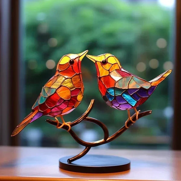 Emeja | VitraGlow Handgemaakte Gekleurde Tafeldecoratie | Artistiek Luxe Ornament