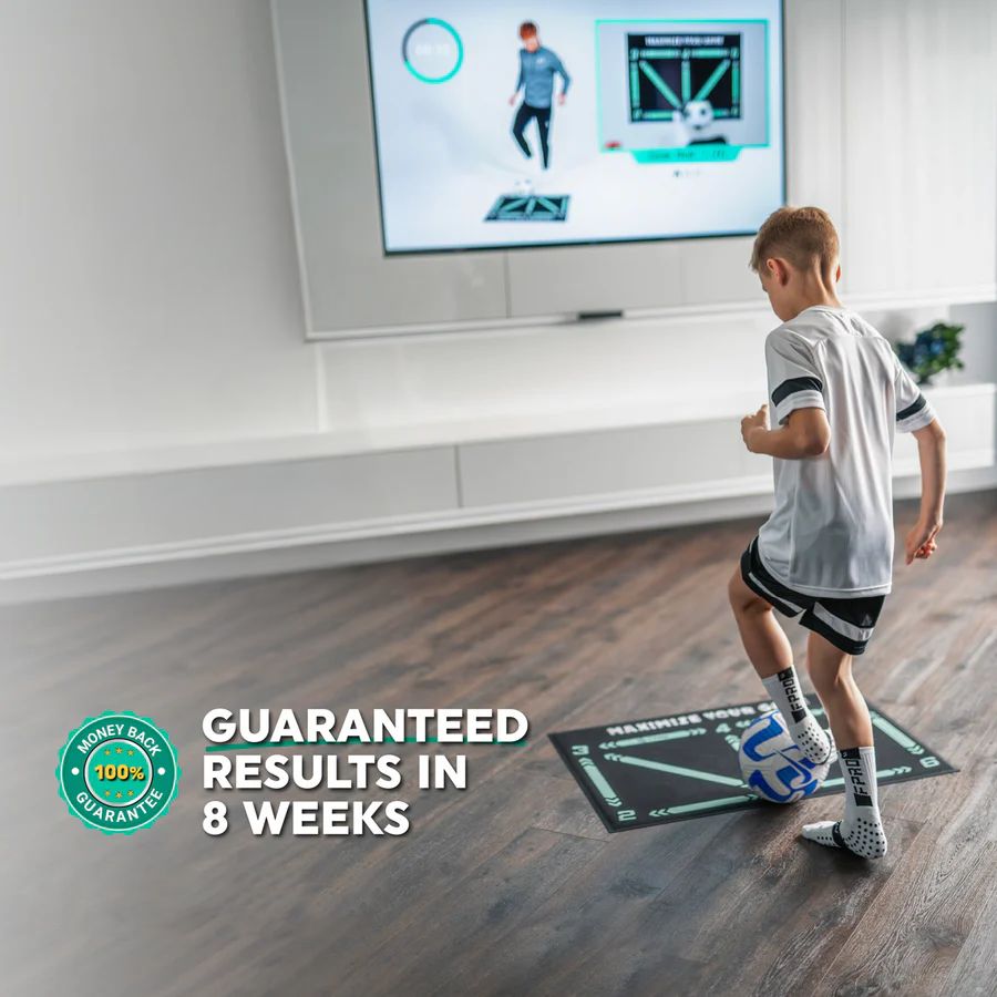 Emeja | Voetbal Pro Trainingsmat | Antislip, 2x2m Ruimte voor Vaardigheidsverbetering en Thuistraining