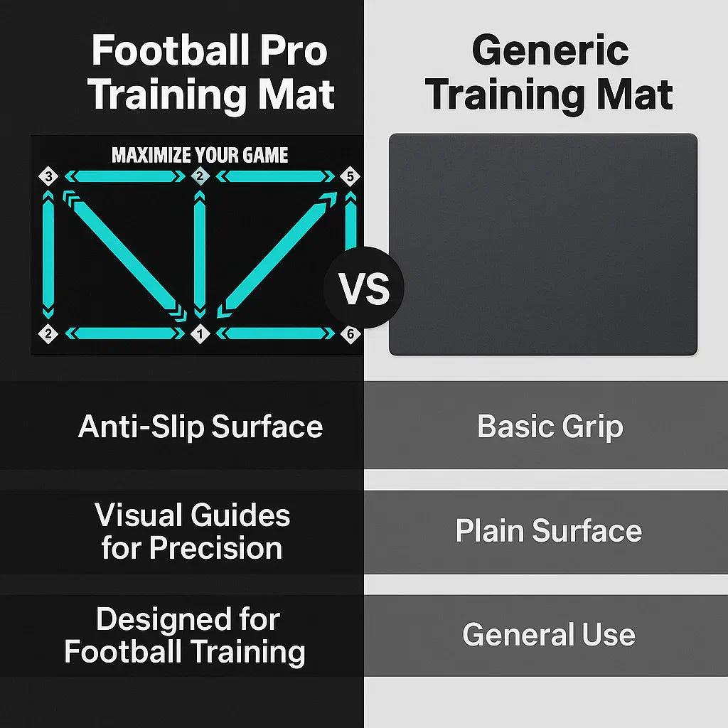 Emeja | Voetbal Pro Trainingsmat | Antislip, 2x2m Ruimte voor Vaardigheidsverbetering en Thuistraining