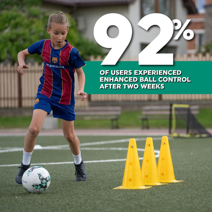 Emeja | Voetbal Pro Trainingsmat | Antislip, 2x2m Ruimte voor Vaardigheidsverbetering en Thuistraining