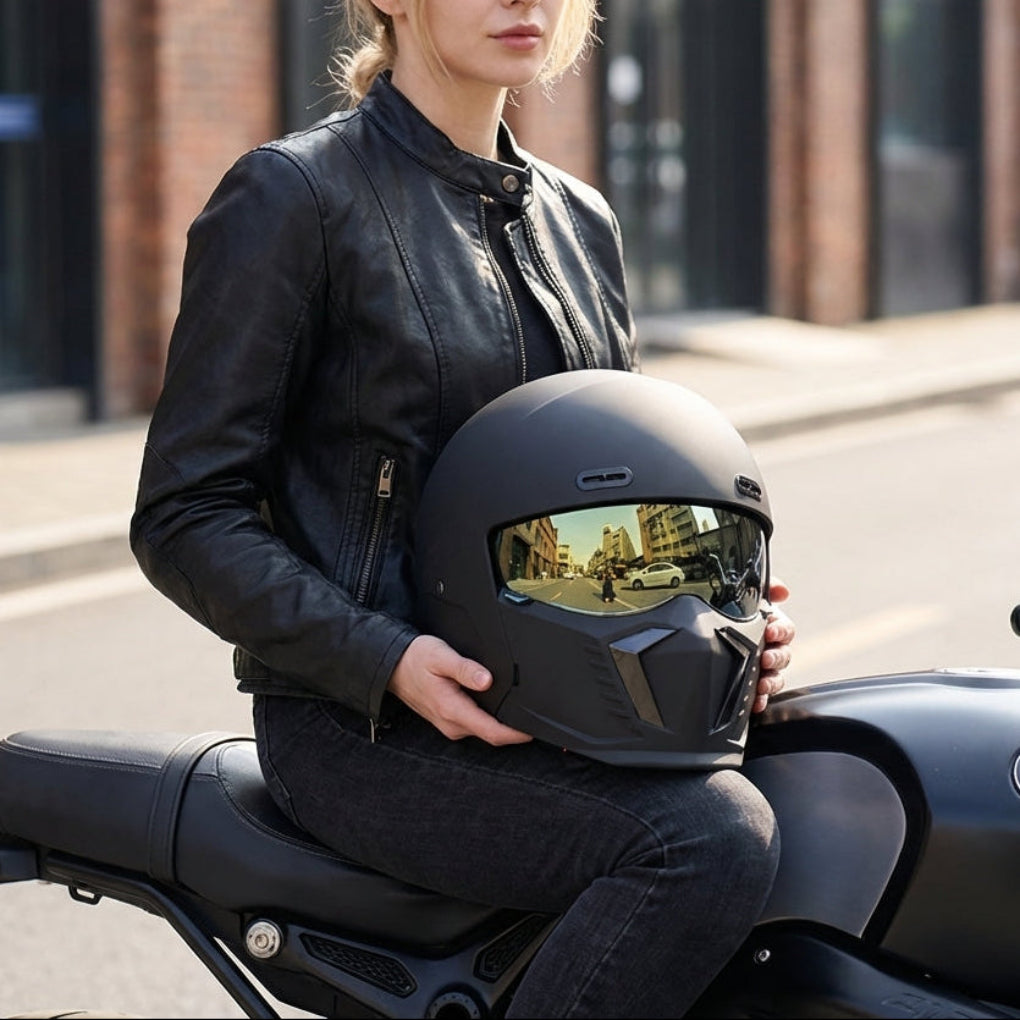 Emeja | Volledige Gezichts Motorhelm met Geïntegreerde Masker