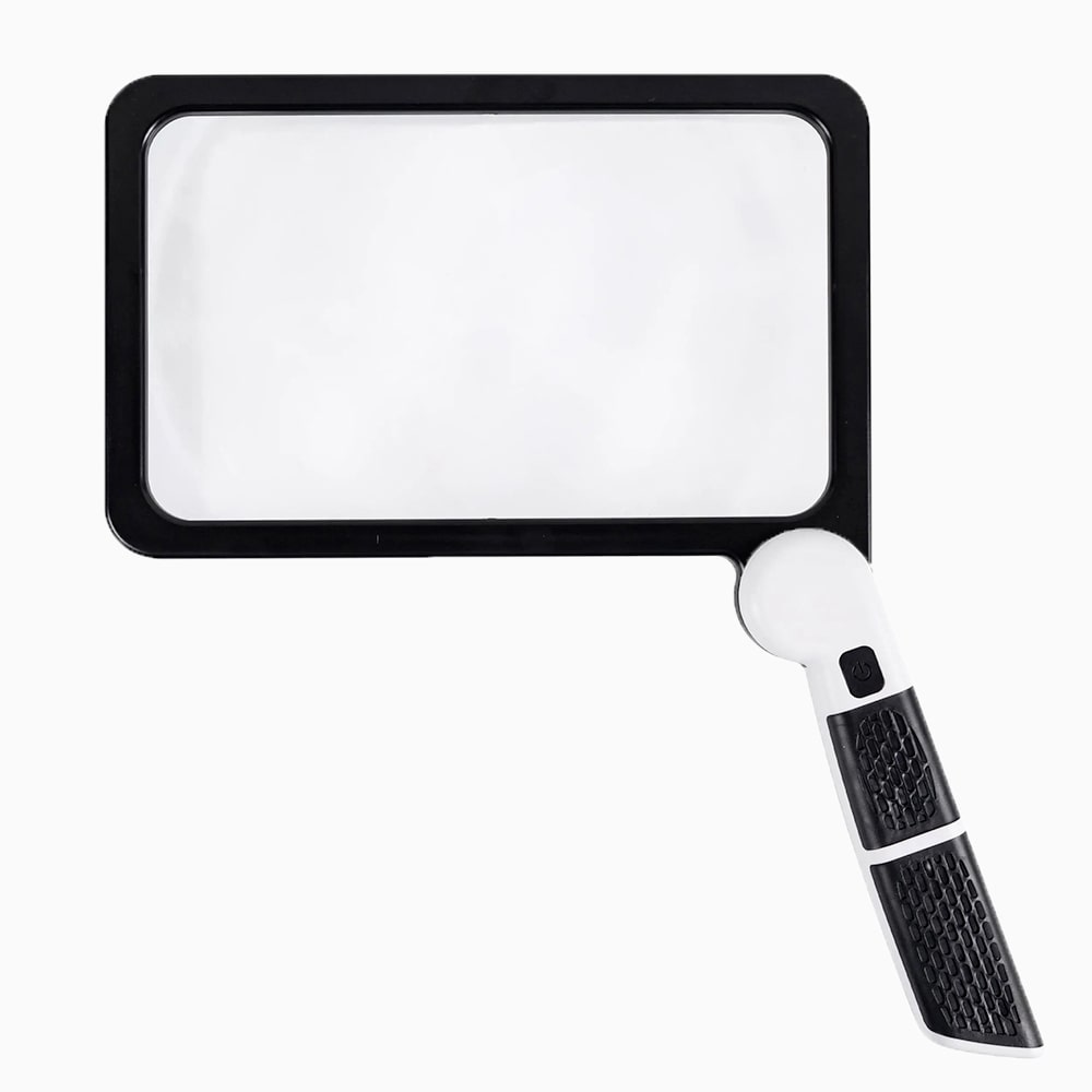 Emeja | Volledige Pagina Handheld Vergrootglas – 5X Vergroting, LED Verlicht Vergrootglas met 3 Modi, Ideaal voor het Lezen van Boeken en Senioren