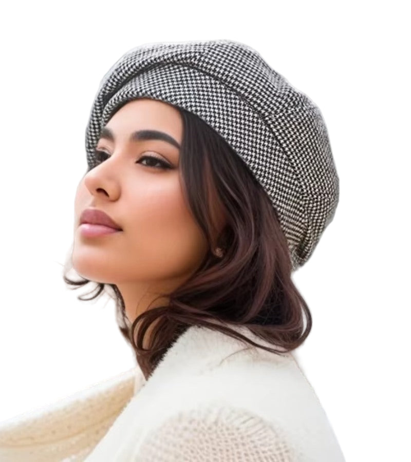 Emeja | Vrouwen Elegante Pet | Parijse Chic Stijl | Ademend Zacht Stof | Één Maat