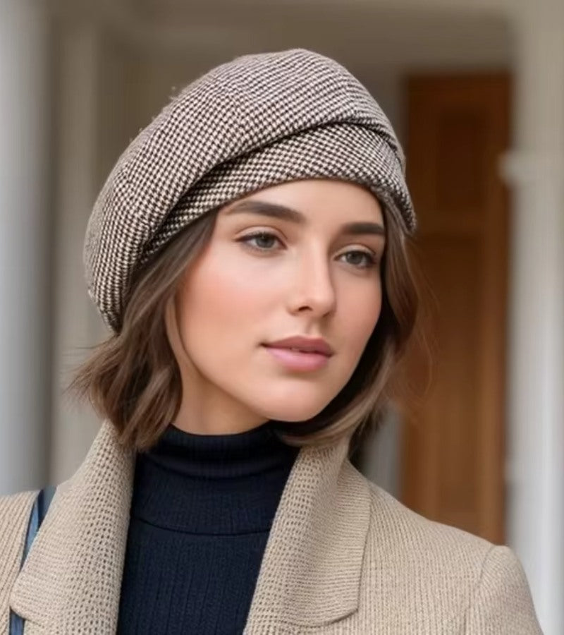 Emeja | Vrouwen Elegante Pet | Parijse Chic Stijl | Ademend Zacht Stof | Één Maat