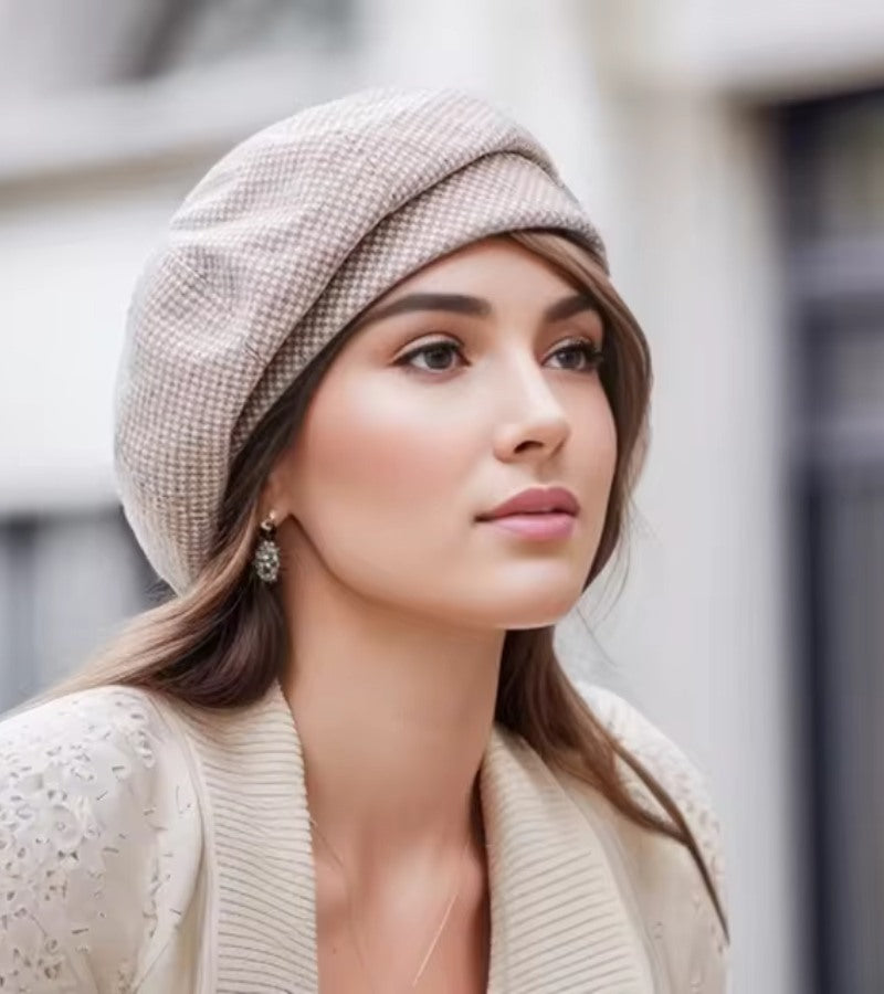 Emeja | Vrouwen Elegante Pet | Parijse Chic Stijl | Ademend Zacht Stof | Één Maat