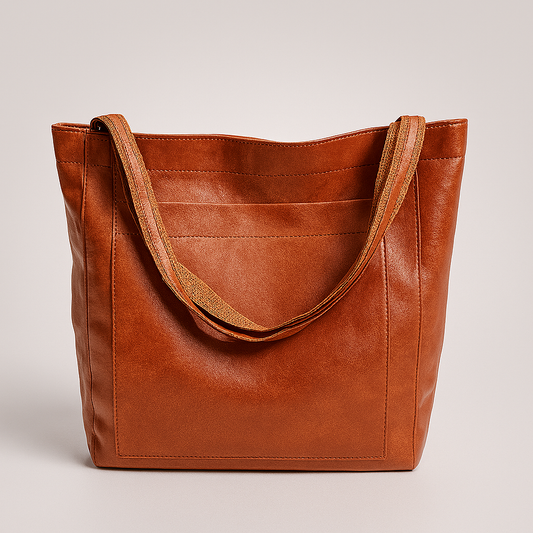 Emeja | Vrouwen Gestructureerde Tote Bag met Buitenste Vakken