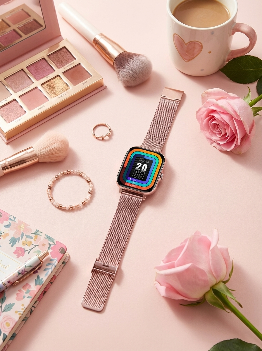 Emeja | Vrouwen Touchscreen Smartwatch met Gezondheidsmonitoring
